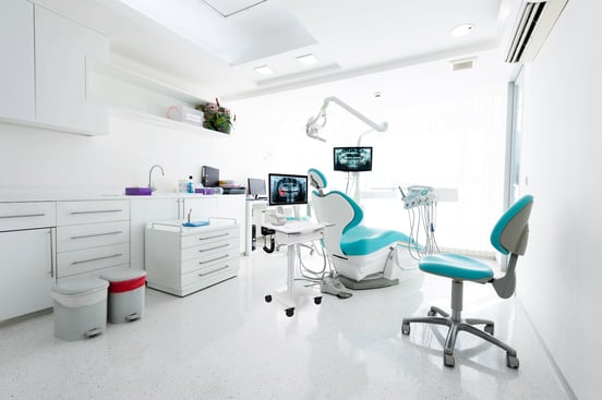 Dental office with mobile computer cart